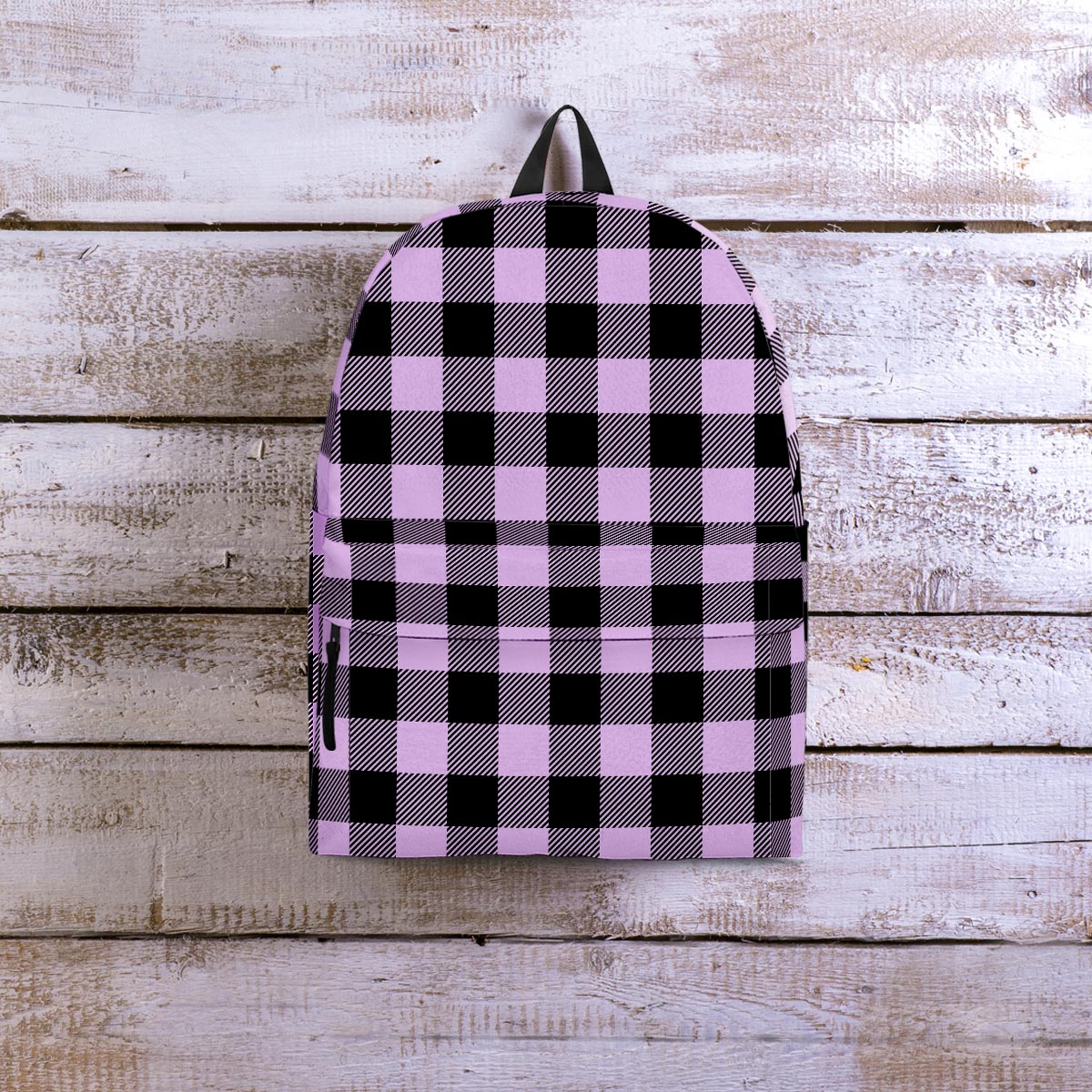 Purple Violet Plaid Backpack-grizzshop