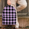 Purple Violet Plaid Backpack-grizzshop