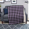 Purple Violet Plaid Blanket-grizzshop