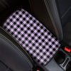 Purple Violet Plaid Car Console Cover-grizzshop