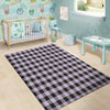 Purple Violet Plaid Floor Mat-grizzshop