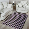 Purple Violet Plaid Floor Mat-grizzshop