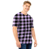 Purple Violet Plaid Men T Shirt-grizzshop