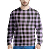 Purple Violet Plaid Men's Sweatshirt-grizzshop