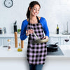 Purple Violet Plaid Women's Apron-grizzshop