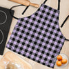 Purple Violet Plaid Women's Apron-grizzshop