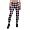 Purple Violet Plaid Women's Leggings-grizzshop