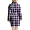 Purple Violet Plaid Women's Robe-grizzshop