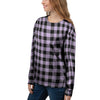 Purple Violet Plaid Women's Sweatshirt-grizzshop