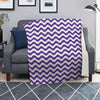 Purple Wave Striped Print Blanket-grizzshop