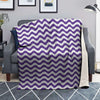 Purple Wave Striped Print Blanket-grizzshop