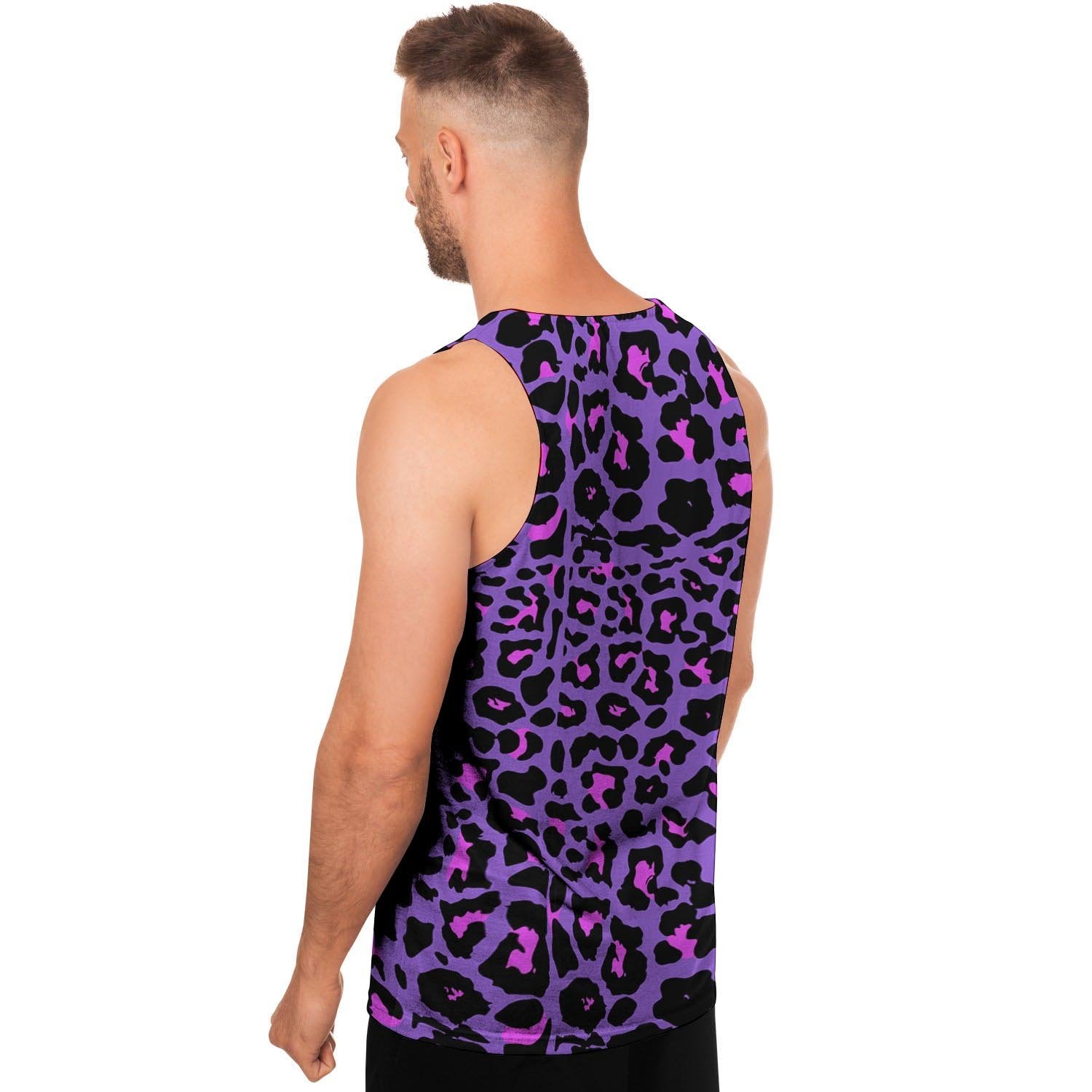 Purple Leopard Men's Tank Tops-grizzshop