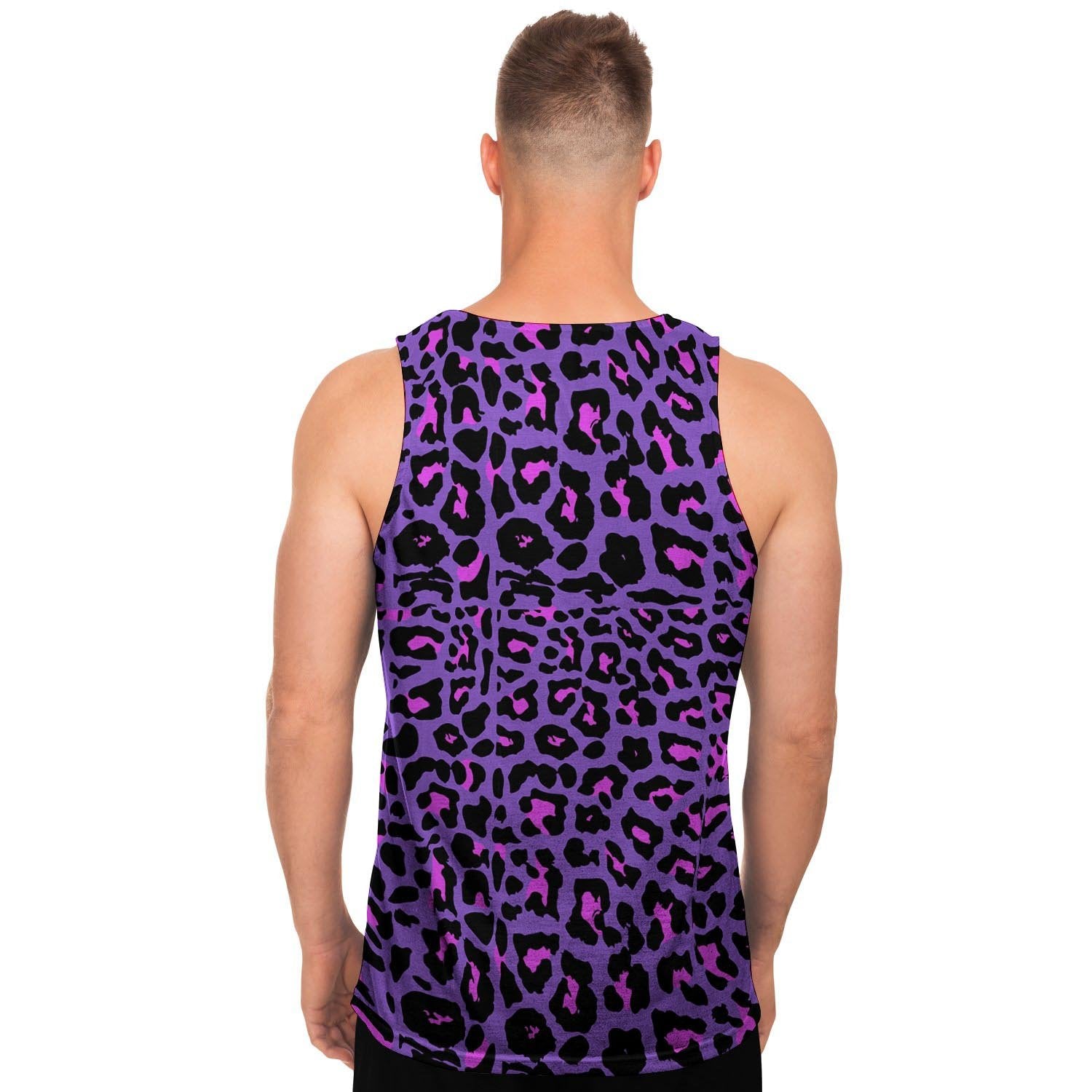 Purple Leopard Men's Tank Tops-grizzshop