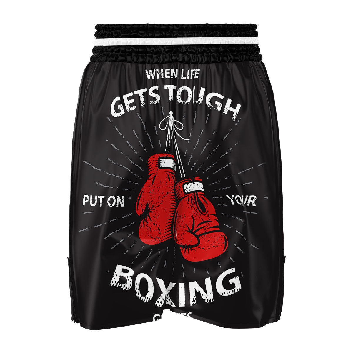Put On Your Boxing Gloves Print Boxing Shorts-grizzshop