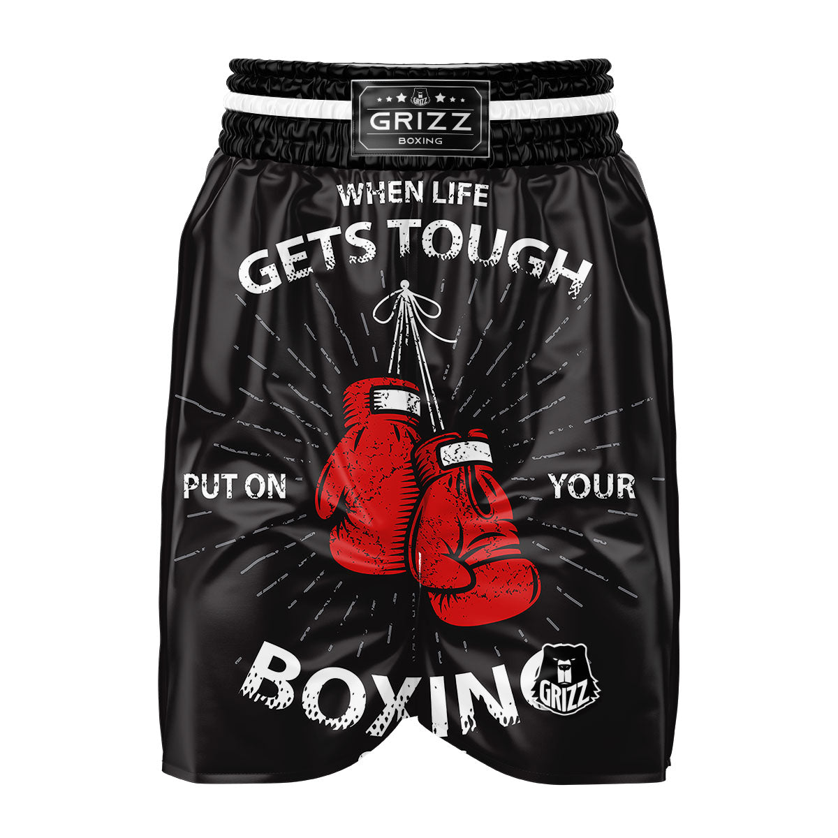 Put On Your Boxing Gloves Print Boxing Shorts-grizzshop