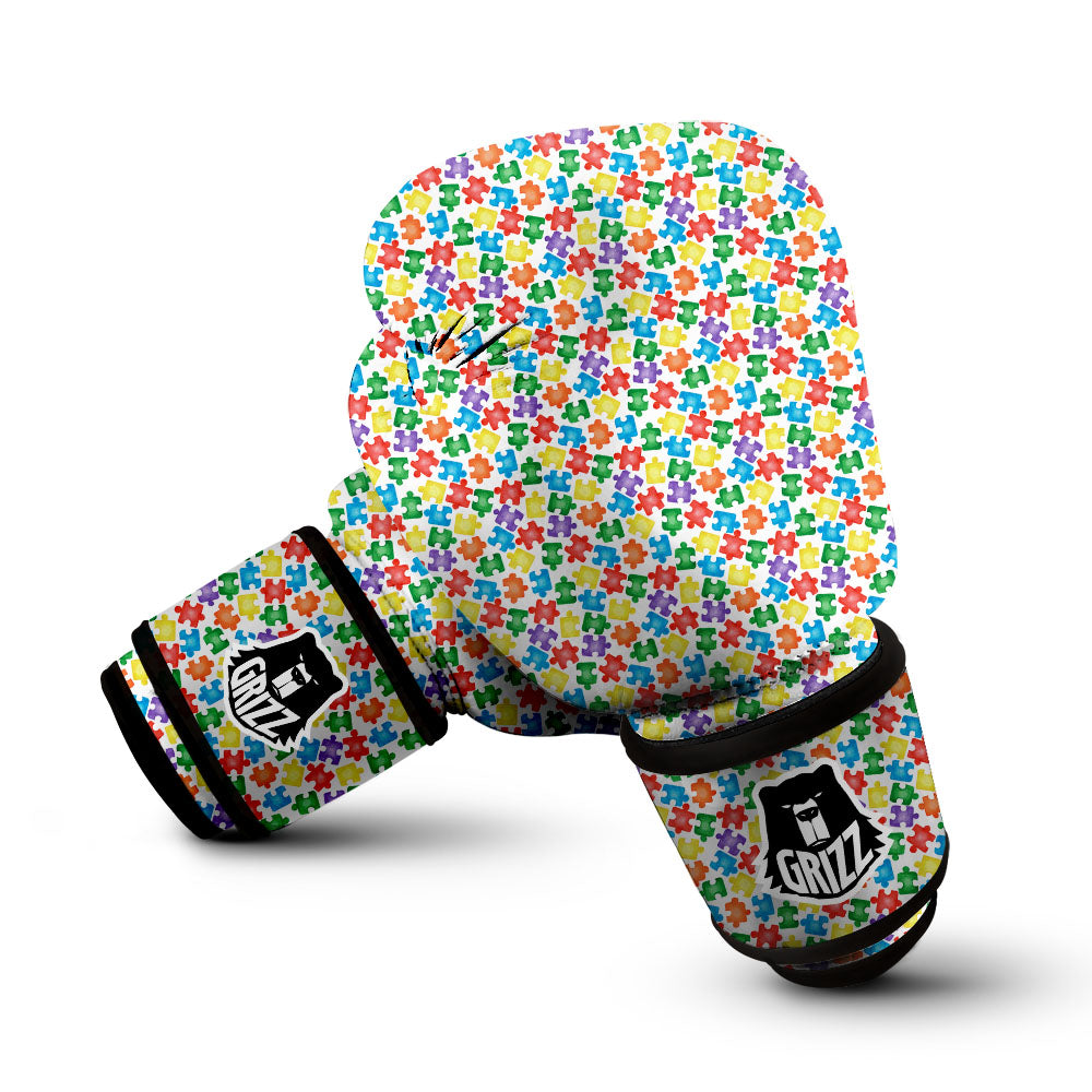 Puzzle Autism Awareness Print Boxing Gloves-grizzshop