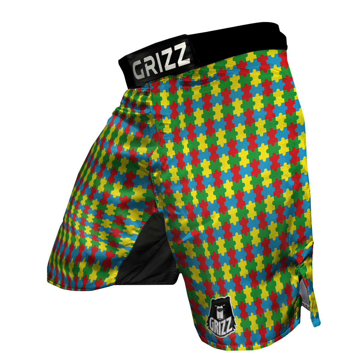 Puzzle Autism Awareness Print Pattern MMA Shorts-grizzshop