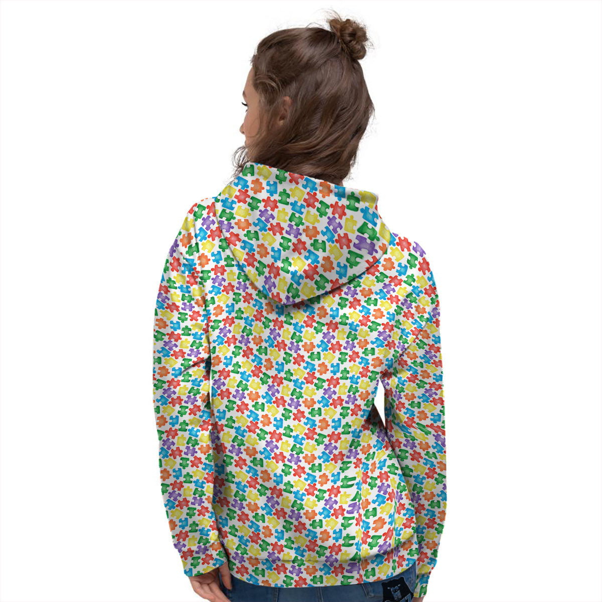 Puzzle Autism Awareness Print Women's Hoodie-grizzshop