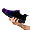 Pyramid Cloud Purple Print Black Sneaker-grizzshop