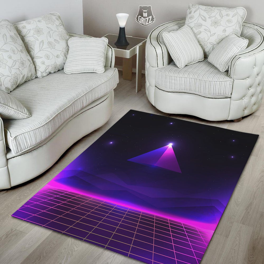 Pyramid Cloud Purple Print Floor Mat-grizzshop
