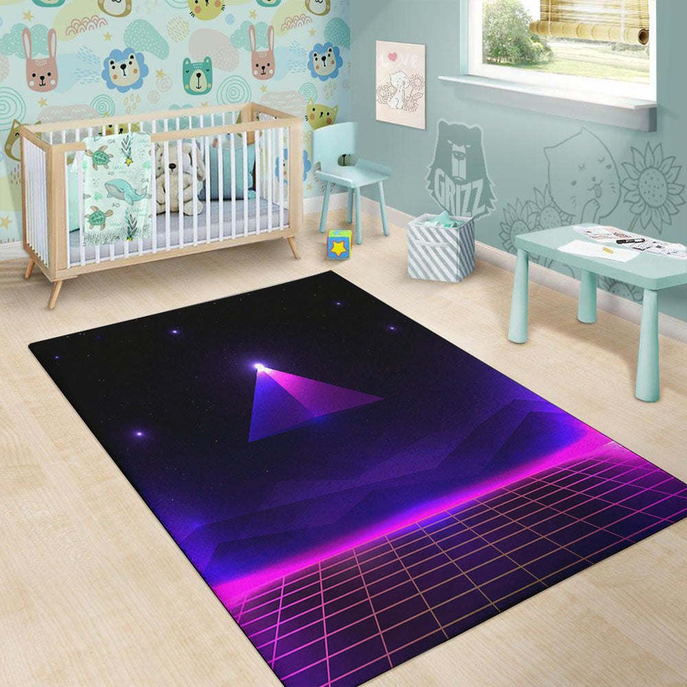 Pyramid Cloud Purple Print Floor Mat-grizzshop