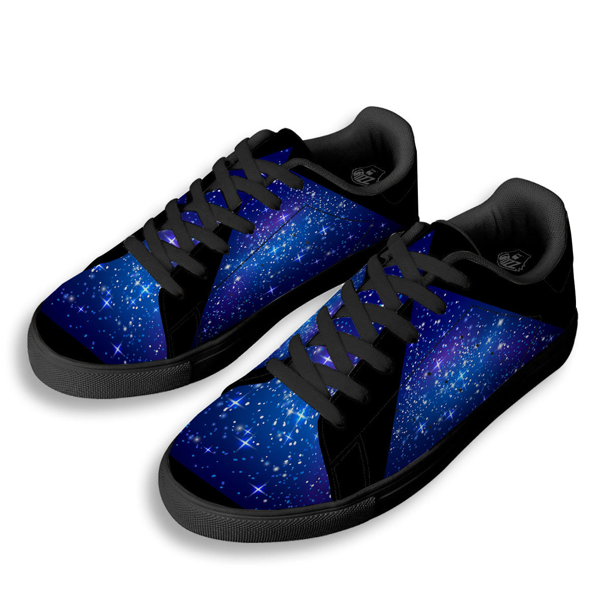 Pyramid Galaxy Print Black Low Top Sneakers-grizzshop