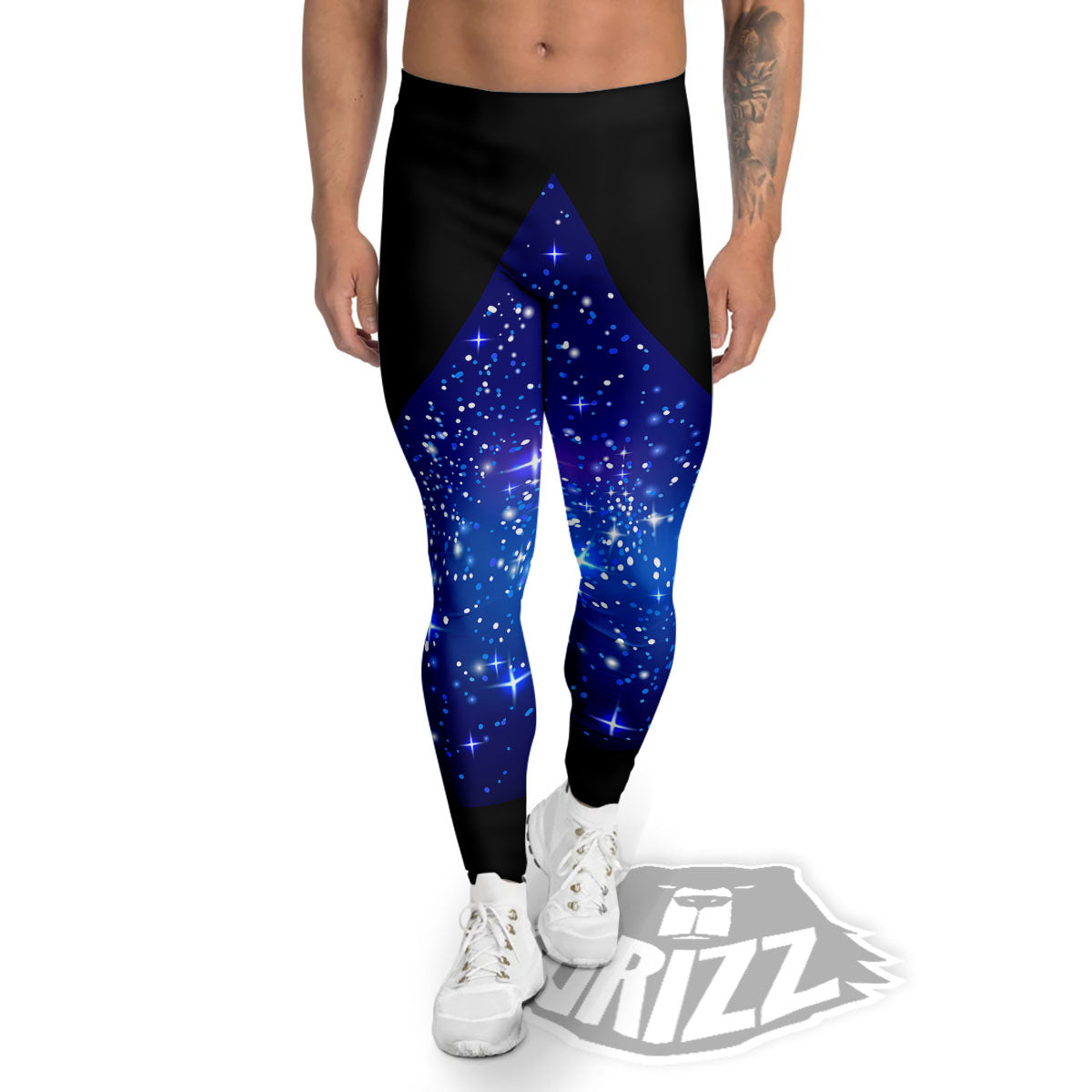 Pyramid Galaxy Print Men's Leggings-grizzshop