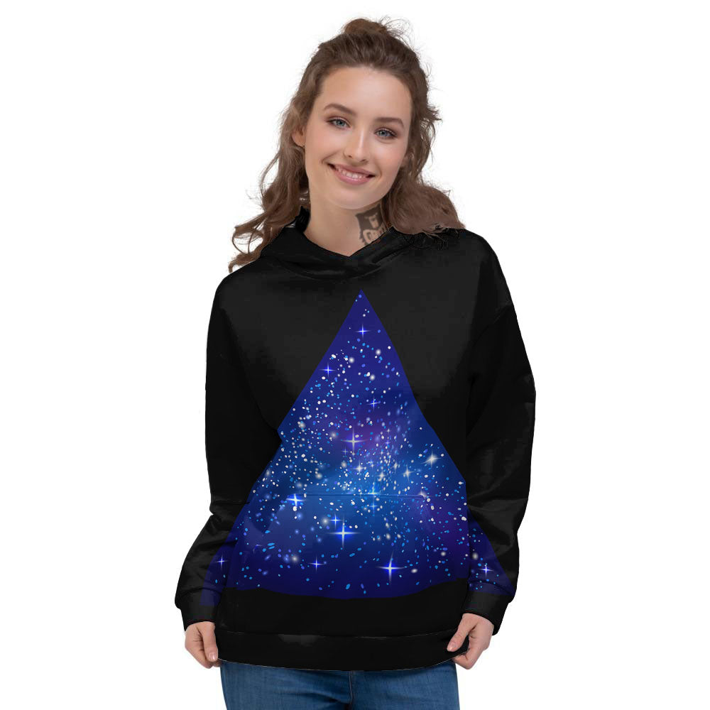 Pyramid Galaxy Print Women's Hoodie-grizzshop