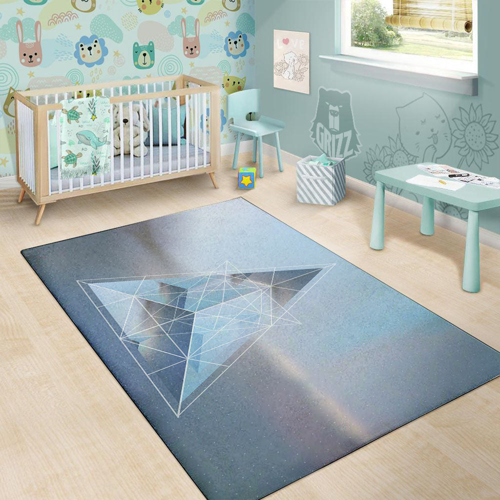 Pyramid Geometric Print Floor Mat-grizzshop