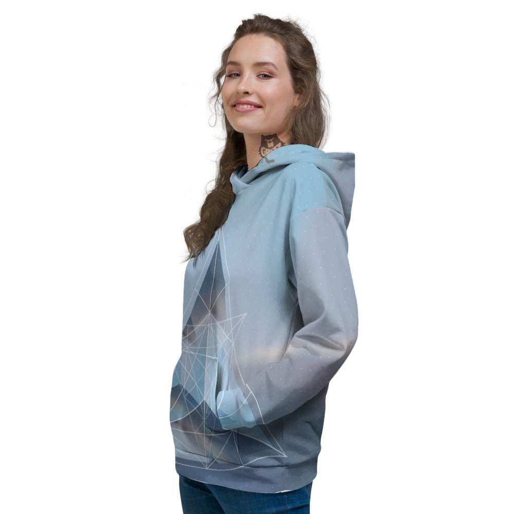 Pyramid Geometric Print Women's Hoodie-grizzshop