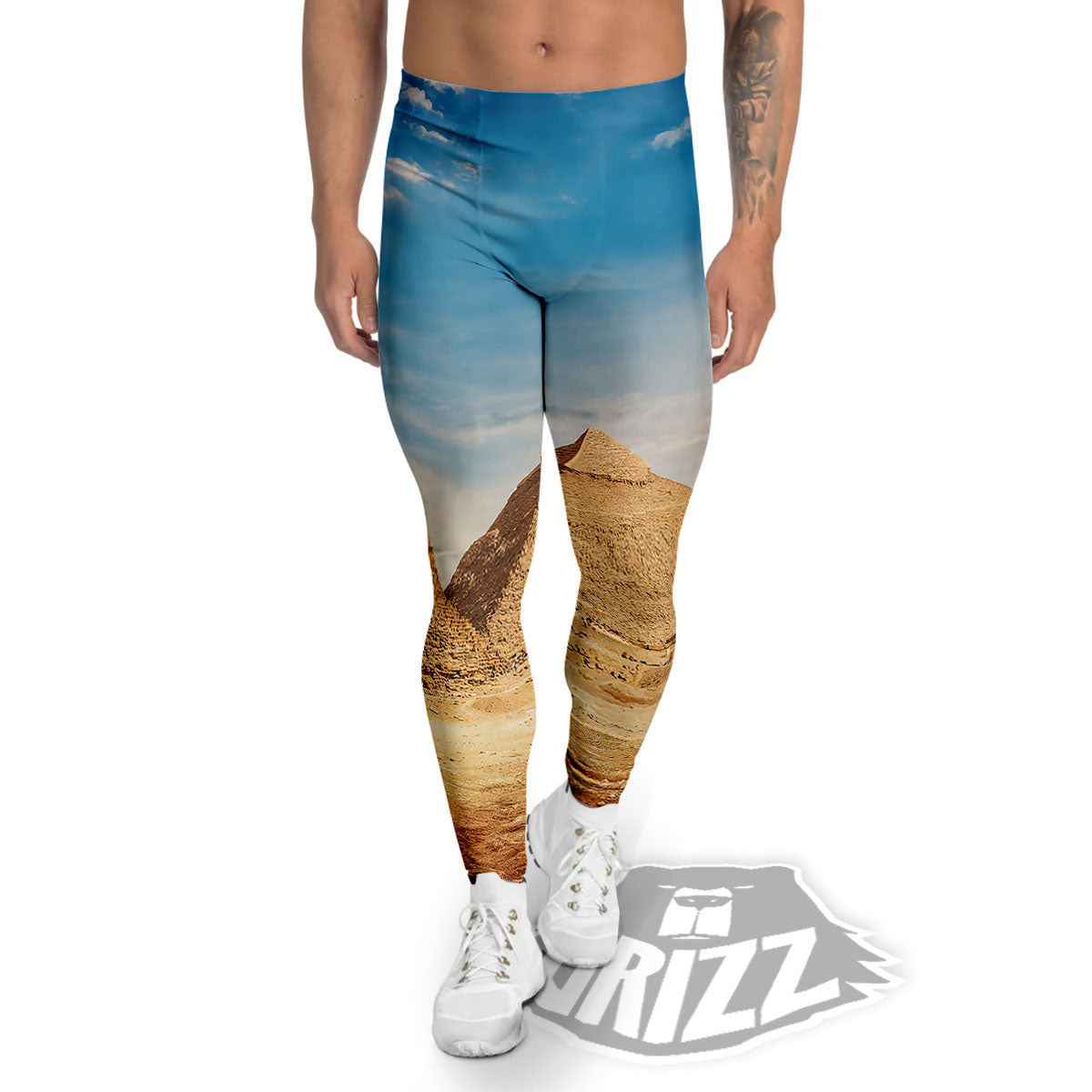 Pyramid Giza Print Men's Leggings-grizzshop