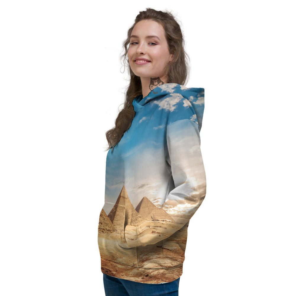 Pyramid Giza Print Women's Hoodie-grizzshop