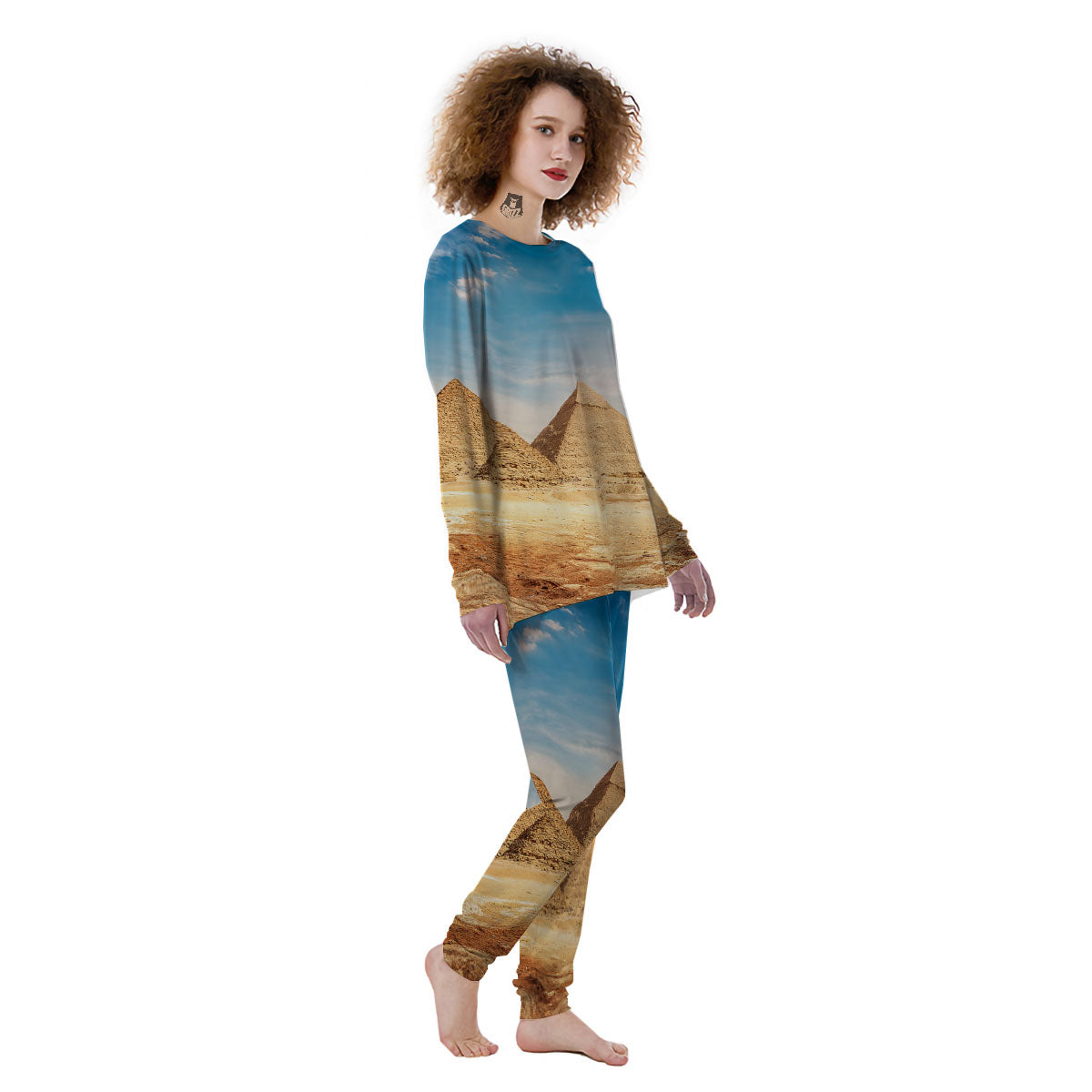 Pyramid Giza Print Women's Pajamas-grizzshop