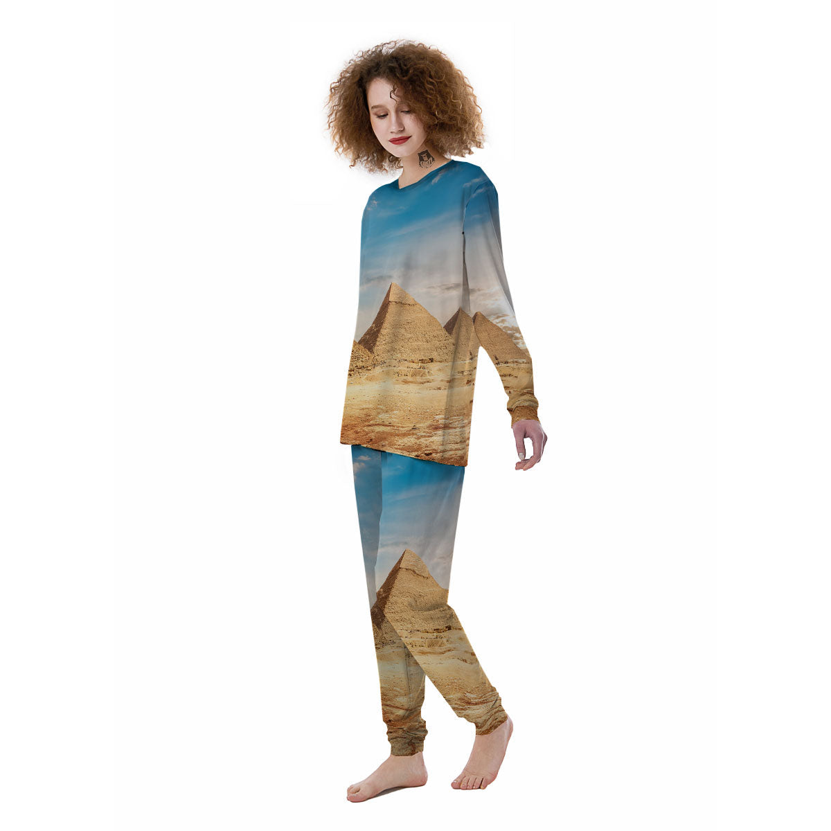Pyramid Giza Print Women's Pajamas-grizzshop
