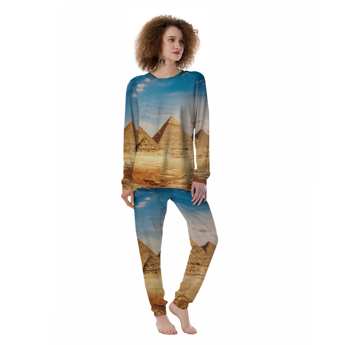 Pyramid Giza Print Women's Pajamas-grizzshop