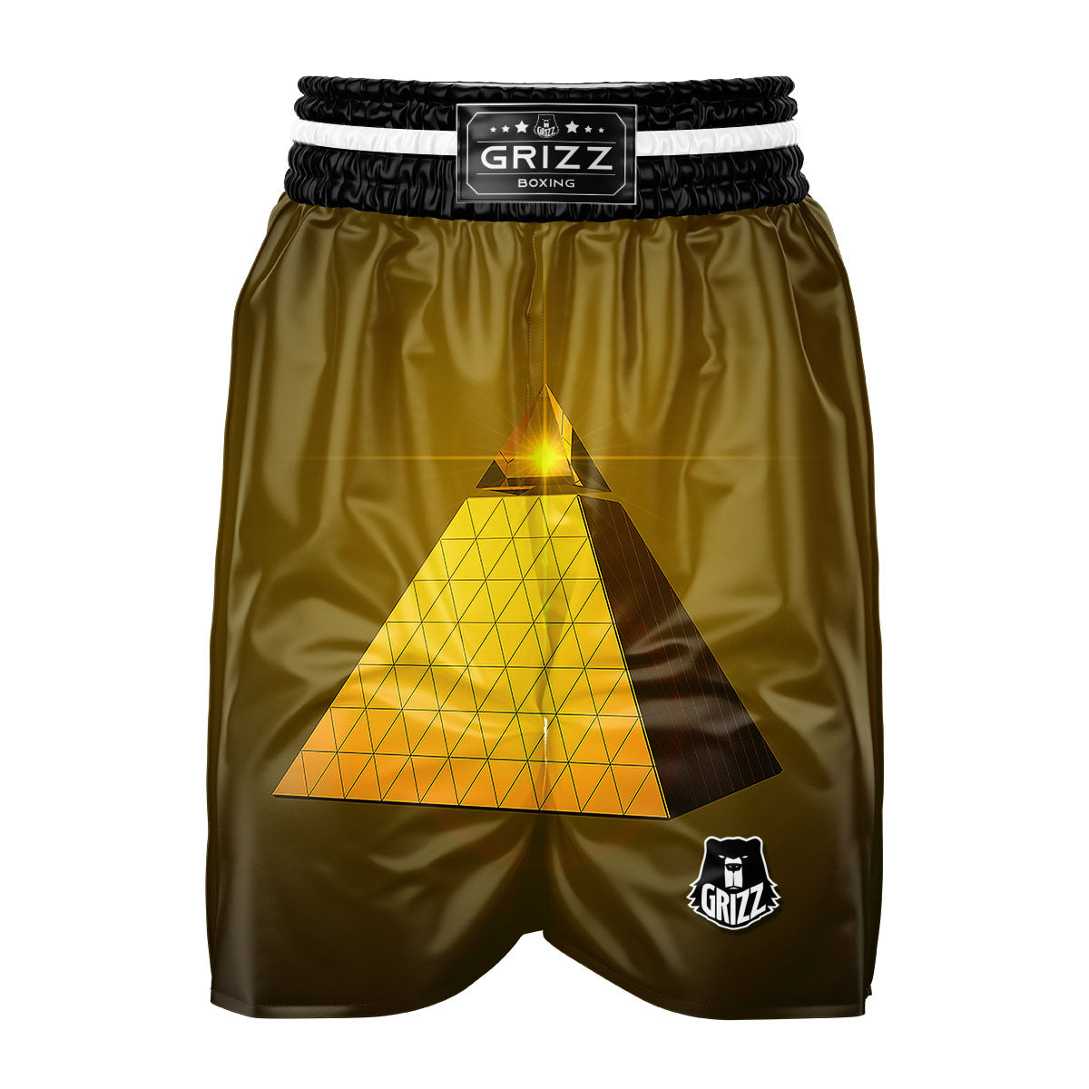 Pyramid Golden Print Boxing Shorts-grizzshop