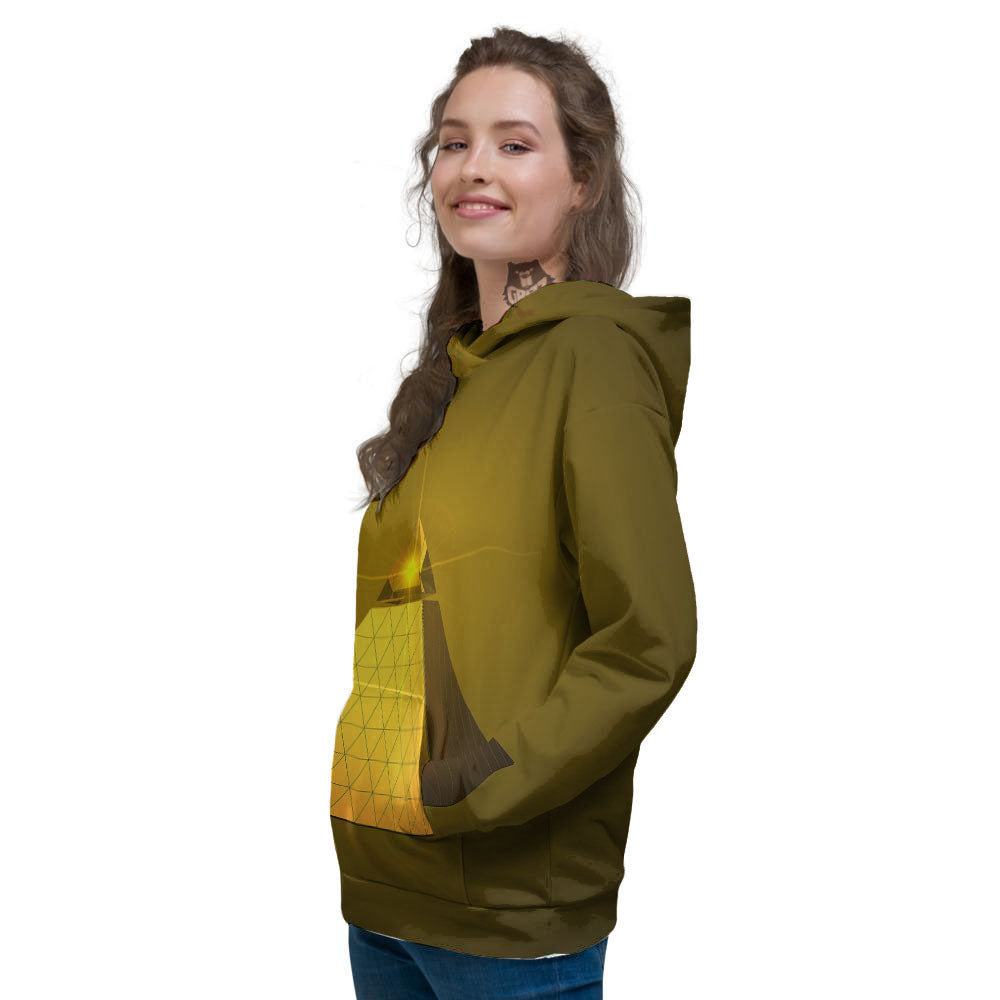 Pyramid Golden Print Women's Hoodie-grizzshop