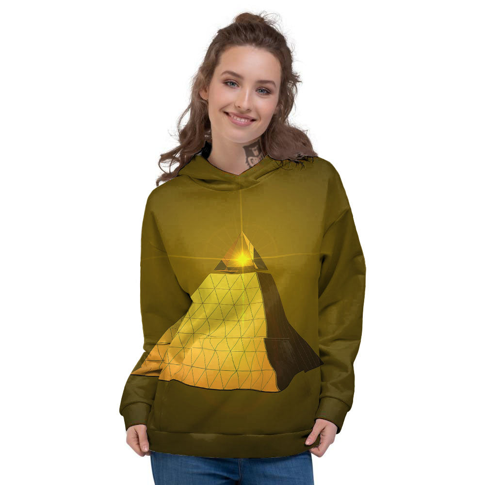 Pyramid Golden Print Women's Hoodie-grizzshop