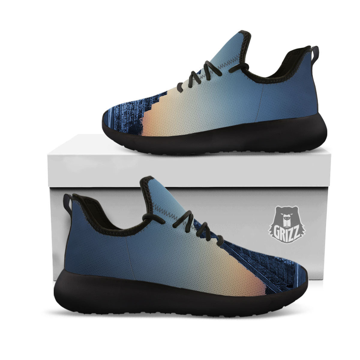 Pyramid Mayan Print Black Athletic Shoes-grizzshop
