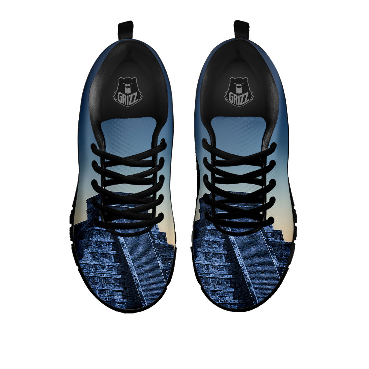 Pyramid Mayan Print Black Sneaker-grizzshop