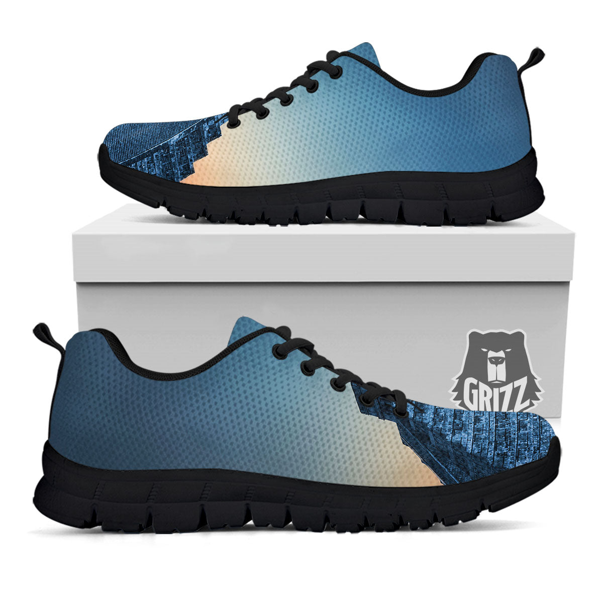 Pyramid Mayan Print Black Sneaker-grizzshop