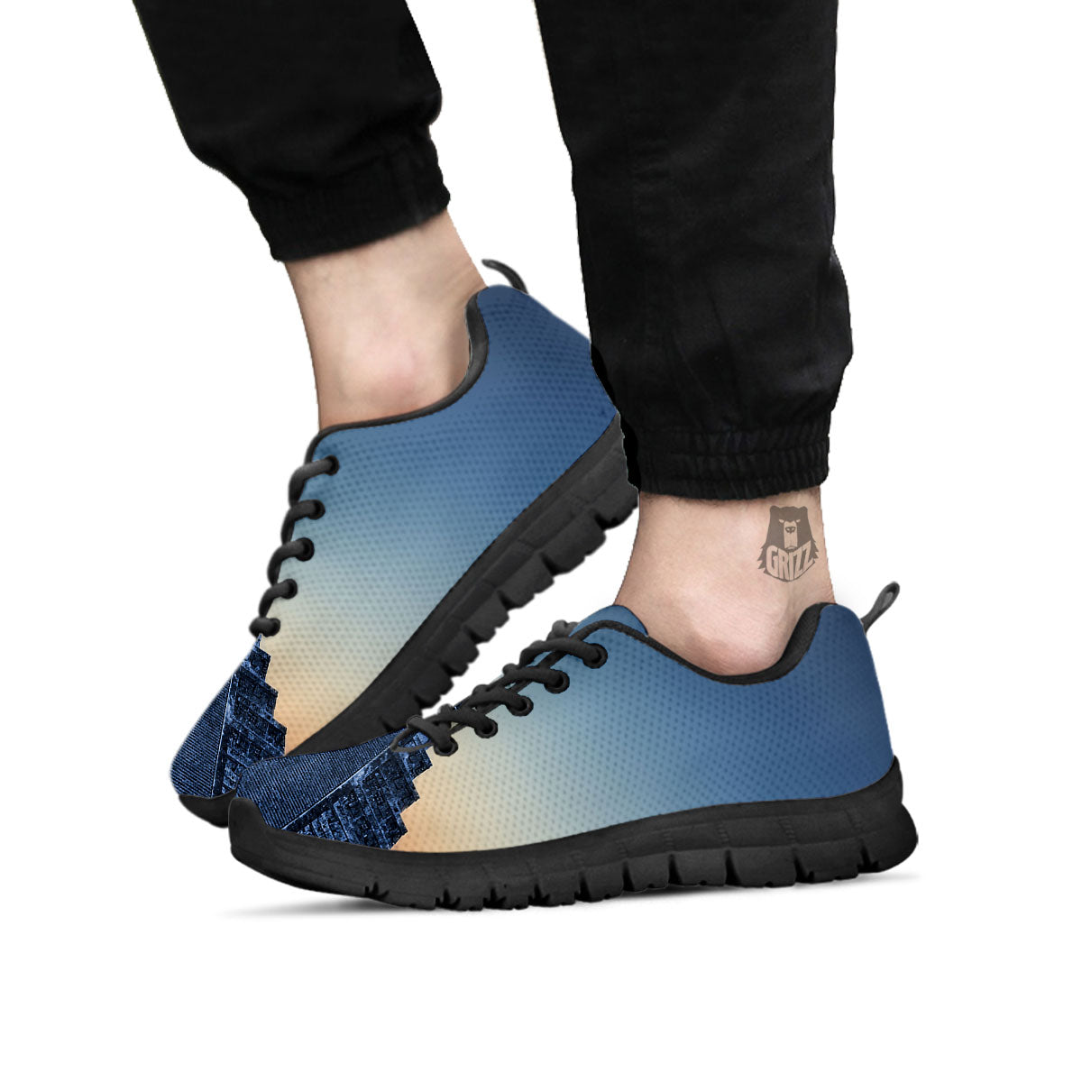 Pyramid Mayan Print Black Sneaker-grizzshop