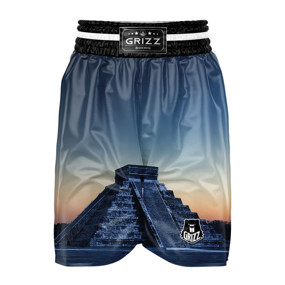 Pyramid Mayan Print Boxing Shorts-grizzshop