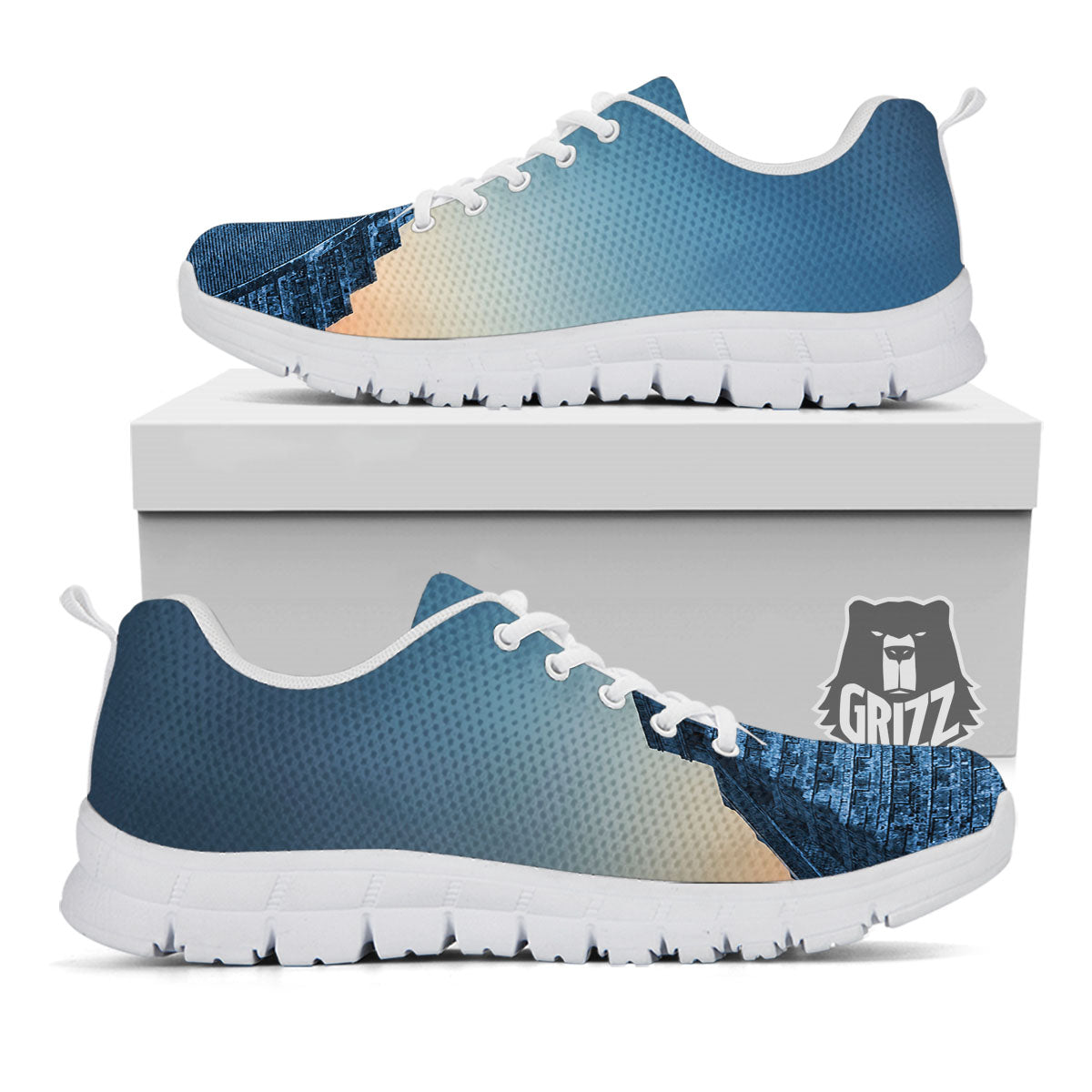 Pyramid Mayan Print White Sneaker-grizzshop
