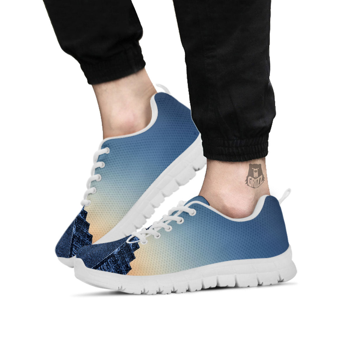 Pyramid Mayan Print White Sneaker-grizzshop