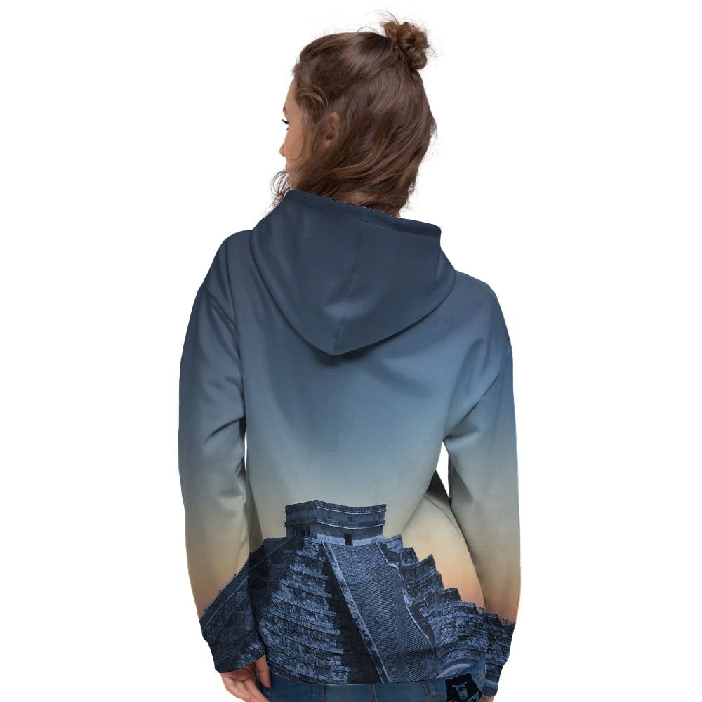 Pyramid Mayan Print Women's Hoodie-grizzshop