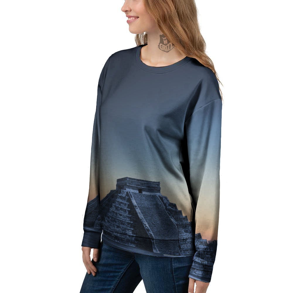 Pyramid Mayan Print Women's Sweatshirt-grizzshop