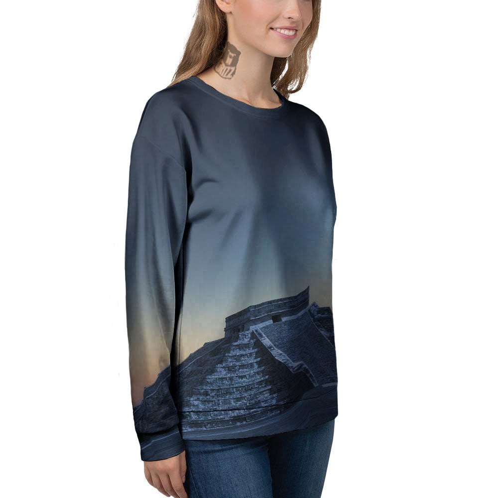 Pyramid Mayan Print Women's Sweatshirt-grizzshop