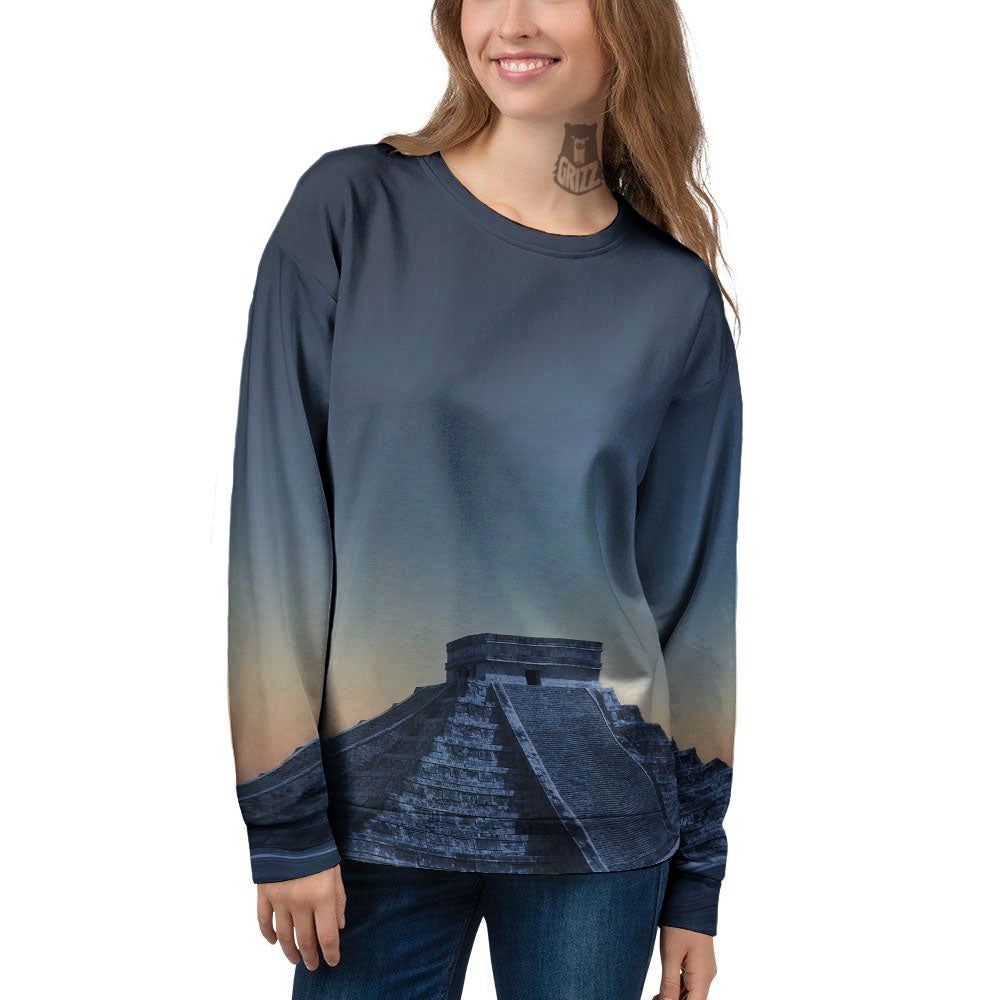 Pyramid Mayan Print Women's Sweatshirt-grizzshop