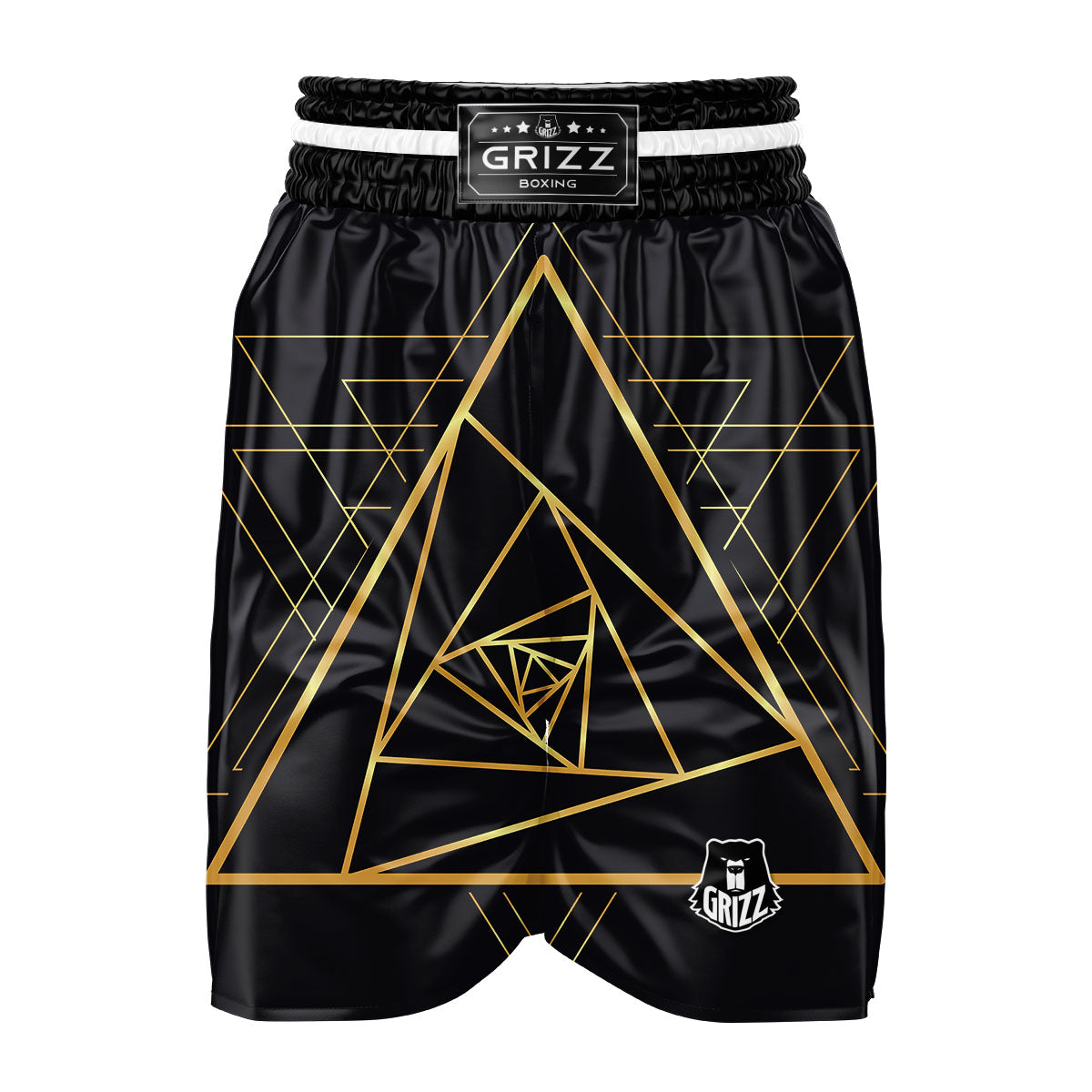 Pyramid Rose Print Boxing Shorts-grizzshop